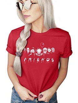 Asher's Apparel Friends Horror T-Shirt | Funny Halloween Shirt | Costume Tee | Unisex Sizing