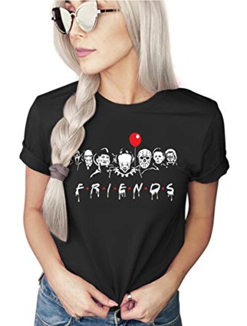 Asher's Apparel Friends Horror T-Shirt | Funny Halloween Shirt | Costume Tee | Unisex Sizing