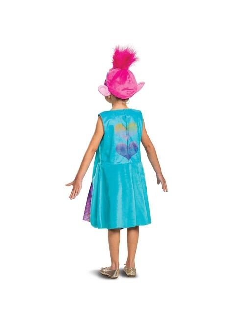 Toddler Deluxe Trolls Poppy Rainbow Halloween Costume Dress with Headpiece