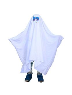 ButyHome Ghost Halloween Costume for Kids and Adults, Friendly Gown for Cosplay Role Play Halloween Child Fancy Dress Costume