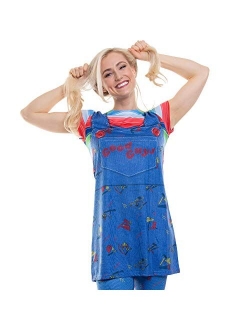 Faux Real Women's 3D Photo-Realistic Short Sleeve Halloween Dress