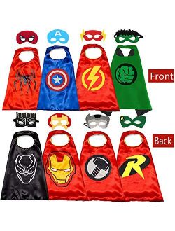 Superhero Capes and for Kids Halloween Cosplay Double Side Capes Superhero Toy Kids Best Gifts