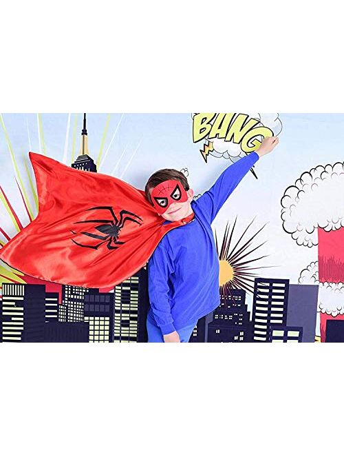 Superhero Capes and for Kids Halloween Cosplay Double Side Capes Superhero Toy Kids Best Gifts