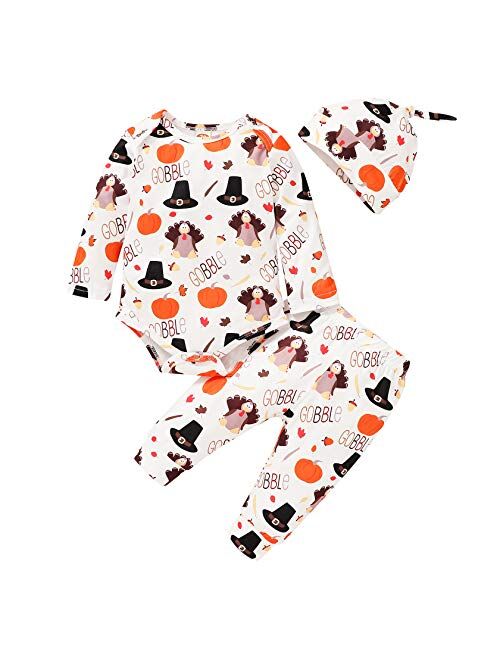 Baby Boys Girls Halloween Long Sleeve Romper Jumpsuit/Skirt Pumpkin Ghost Printed Pajama Outfits