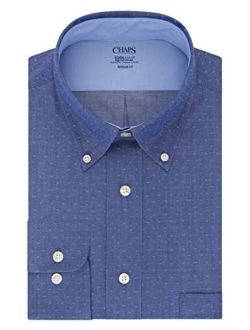 Chaps Men's Dress Shirt Regular Fit Stretch Solid