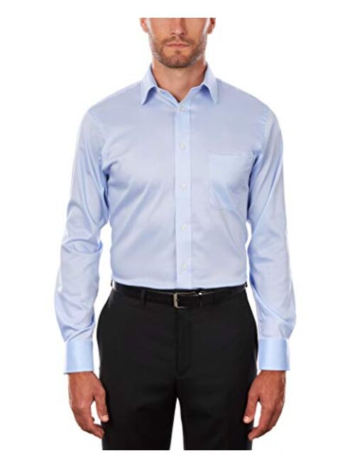 Chaps Men's Dress Shirt Regular Fit Stretch Solid