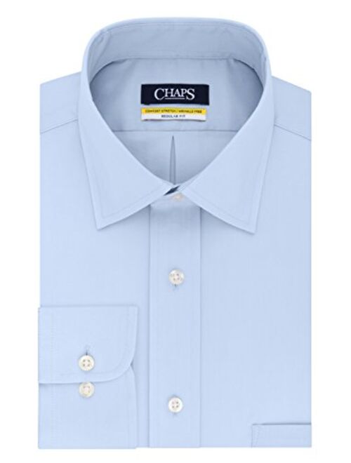 Chaps Men's Dress Shirt Regular Fit Stretch Solid