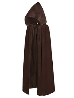 ALIZIWAY Kids Hooded Velvet Cloak Cape for Halloween Christmas Cosplay Costumes 2-16 Years