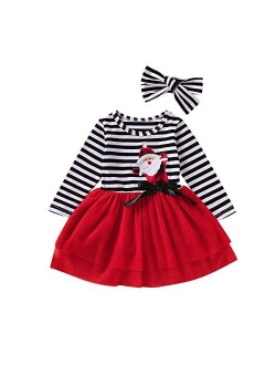 Toddler Baby Halloween Outfits Kids Girls Pumpkin Print Long Sleeve Dress Striped Skirts Halloween Dress