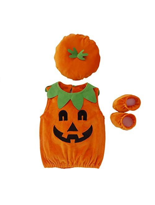 Infant Toddler Baby Boys Girls Halloween Pumpkin Costume Cute Outfits