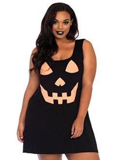 Women's Pumpkin and Ghost Halloween Shirt Dress Costume