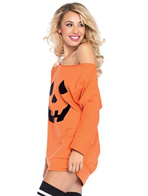 Buy Leg Avenue Women's Pumpkin and Ghost Halloween Shirt Dress Costume  online