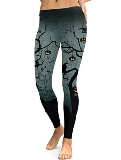 For G and PL Women's Halloween Costume Print Funny Strechy Leggings