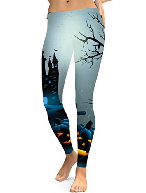 For G and PL Women's Halloween Costume Print Funny Strechy Leggings