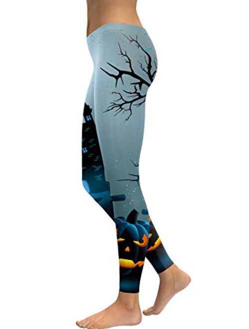 For G and PL Women's Halloween Costume Print Funny Strechy Leggings