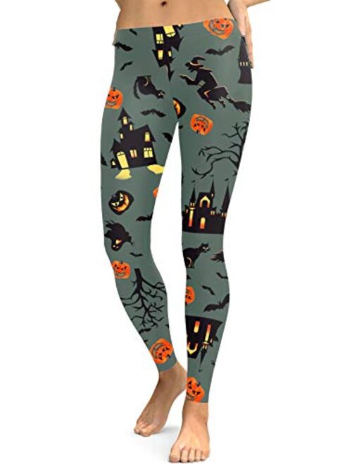 For G and PL Women's Halloween Costume Print Funny Strechy Leggings