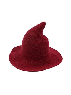 Fekey&JF Women's Witch Kinitted-Wool Hats, for Halloween Party Masquerade Cosplay Costume Accessory and Daily