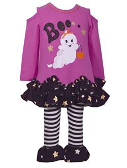 Girls' Holiday Dress and Legging Set