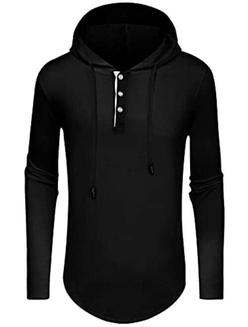 Aiyino Men's S-5X Long Sleeve Fashion Athletic Hoodies Sport Sweatshirt Hip Hop Pullover