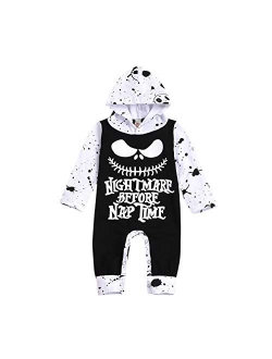 Halloween Todder Baby Boy Girl Clothes 2PCs Outfit Set Nightmare Before Nap Time T-Shirt and Skull Pants 0-6 T