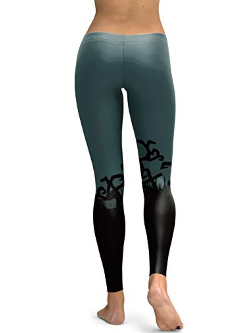 Spadehill Womens Halloween Party Funny Graphic Leggings