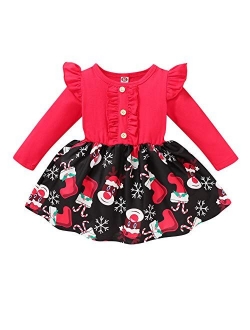 Halloween Kids Toddler Baby Girls Dresses Pumpkin Ghost Spider Bell Sleeve Dress Outfit Fall Clothes