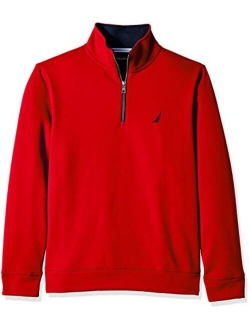 Men's Solid 1/4 Zip Fleece Sweatshirt