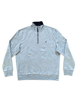 Men's Solid 1/4 Zip Fleece Sweatshirt