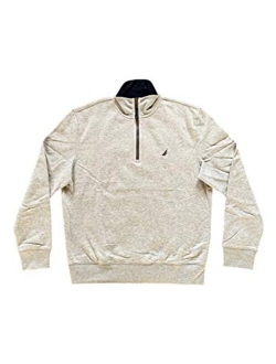 Men's Solid 1/4 Zip Fleece Sweatshirt