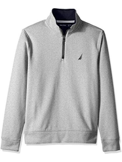 Men's Solid 1/4 Zip Fleece Sweatshirt