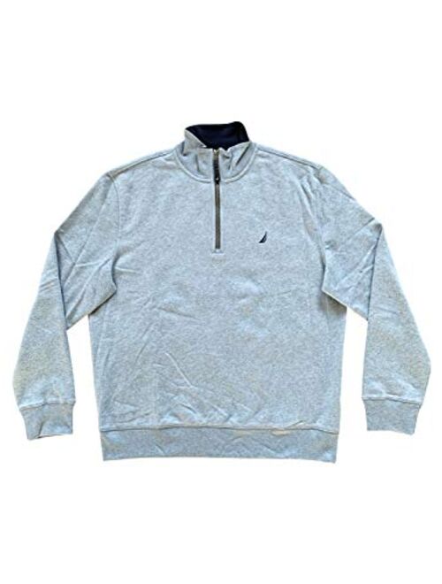 Nautica Men's Solid 1/4 Zip Fleece Sweatshirt