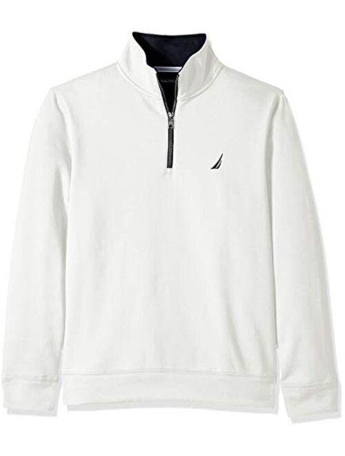 Nautica Men's Solid 1/4 Zip Fleece Sweatshirt