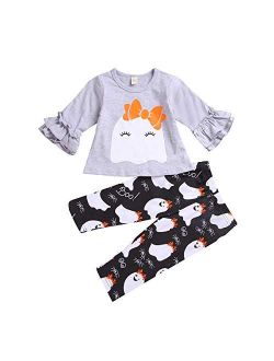 Baby Halloween Clothes, Baby Girl Halloween Outfit for Toddler Infant Tops Pants 2Pcs Set