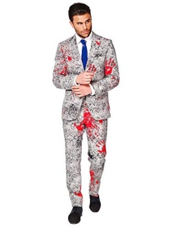 Halloween Costumes for Men In Different Prints Full Suit: Includes Jacket, Pants and Tie