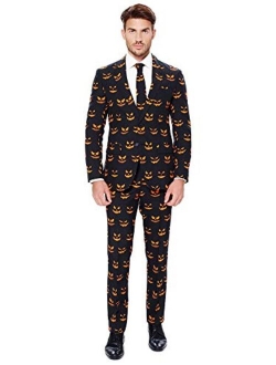 Halloween Costumes for Men In Different Prints Full Suit: Includes Jacket, Pants and Tie