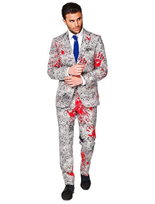 OppoSuits Halloween Costumes for Men In Different Prints Full Suit: Includes Jacket, Pants and Tie