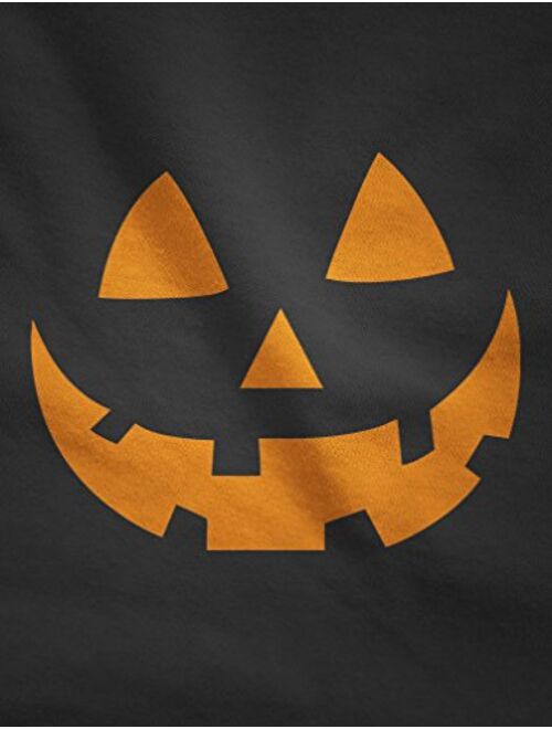 Orange Pumpkin Face Jack O' Lantern Halloween Costume Long Sleeve T-Shirt