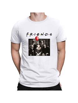 Friends Horror Halloween T-Shirt Michael Myers Jason Horror Scary Movies Gift Tee Shirt for Women Men