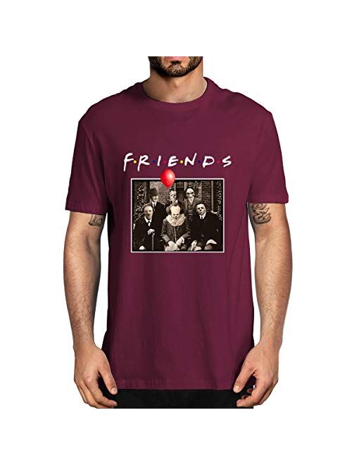 Friends Horror Halloween T-Shirt Michael Myers Jason Horror Scary Movies Gift Tee Shirt for Women Men