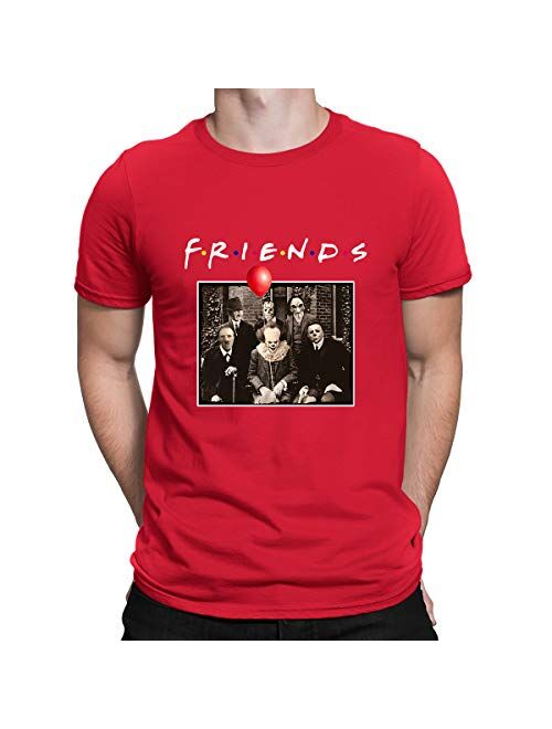 Friends Horror Halloween T-Shirt Michael Myers Jason Horror Scary Movies Gift Tee Shirt for Women Men