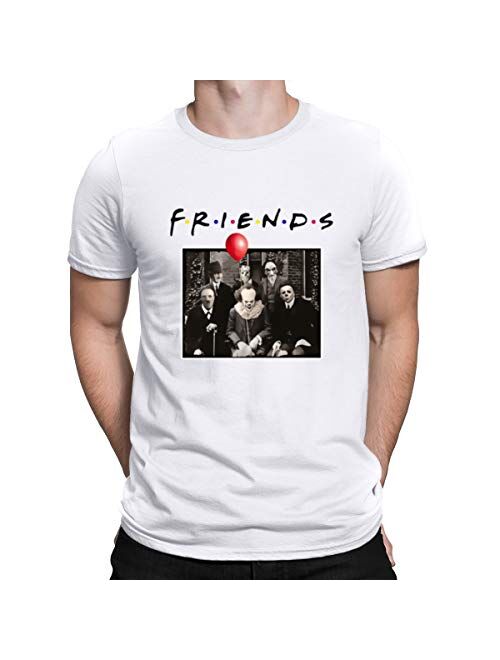 Friends Horror Halloween T-Shirt Michael Myers Jason Horror Scary Movies Gift Tee Shirt for Women Men