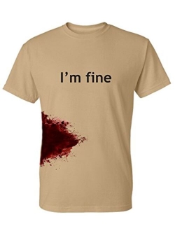 I'm Fine Graphic Novelty Sarcastic Movie Halloween Humor Zombie Funny T Shirt