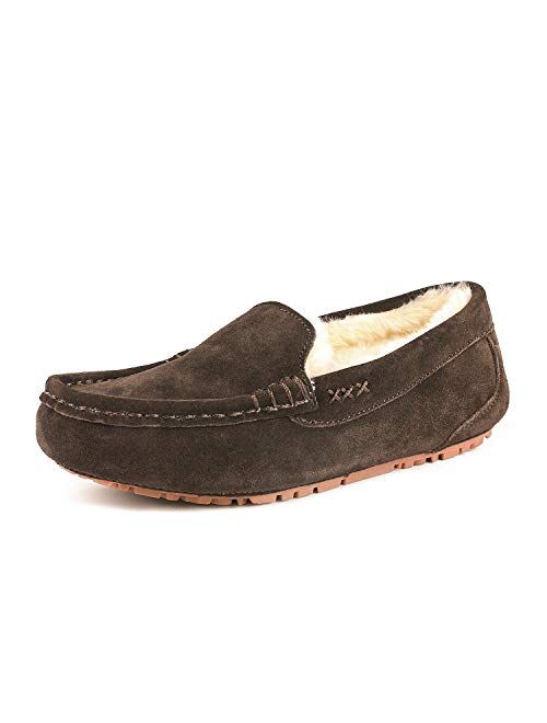 DREAM PAIRS Women's Faux Fur Moccasin Slippers