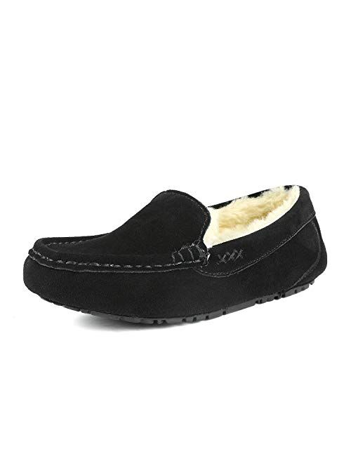 DREAM PAIRS Women's Faux Fur Moccasin Slippers