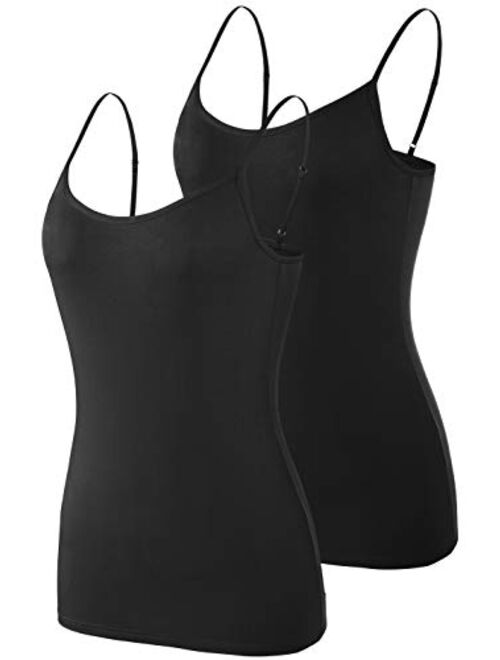 Vislivin Women's Basic Solid Camisole Adjustable Spaghetti Strap Tank Top