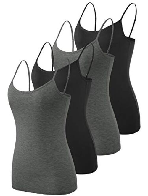 Vislivin Women's Basic Solid Camisole Adjustable Spaghetti Strap Tank Top