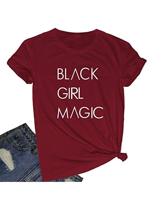 BLACKOO Women Fashion Summer T-Shirts Casual Crewneck Girl Tops Tee