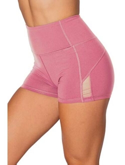 Kamo Fitness High Waist Athletic Yoga Shorts Tummy Control Workout Running