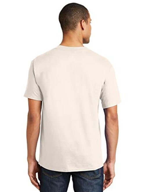 Hanes 5180 Cotton Solid Short Sleeve Crew Neck T-Shirt