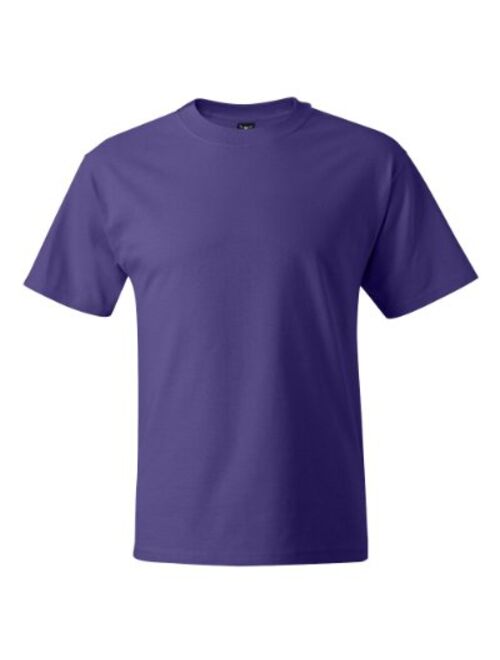 Hanes 5180 Cotton Solid Short Sleeve Crew Neck T-Shirt